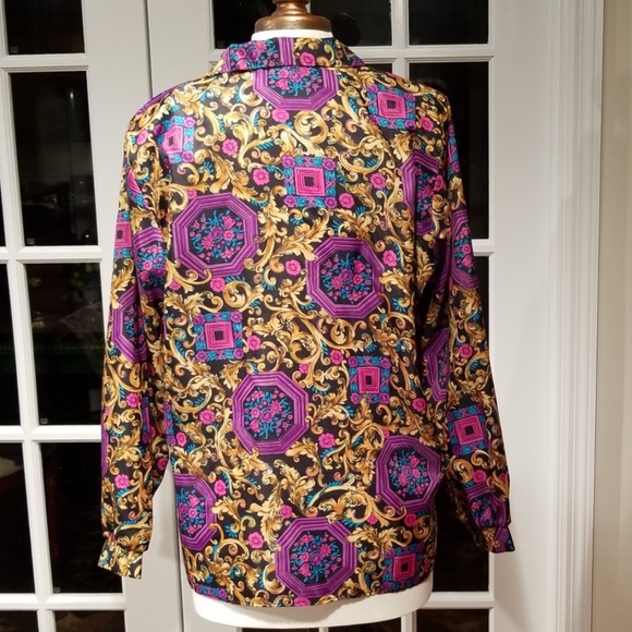 Vintage💜 70's Copy Cats "feel like silk" Blouse - Picture 5 of 7